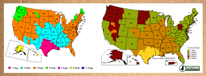 UPS FedEx ground transit maps Refund Retriever copy